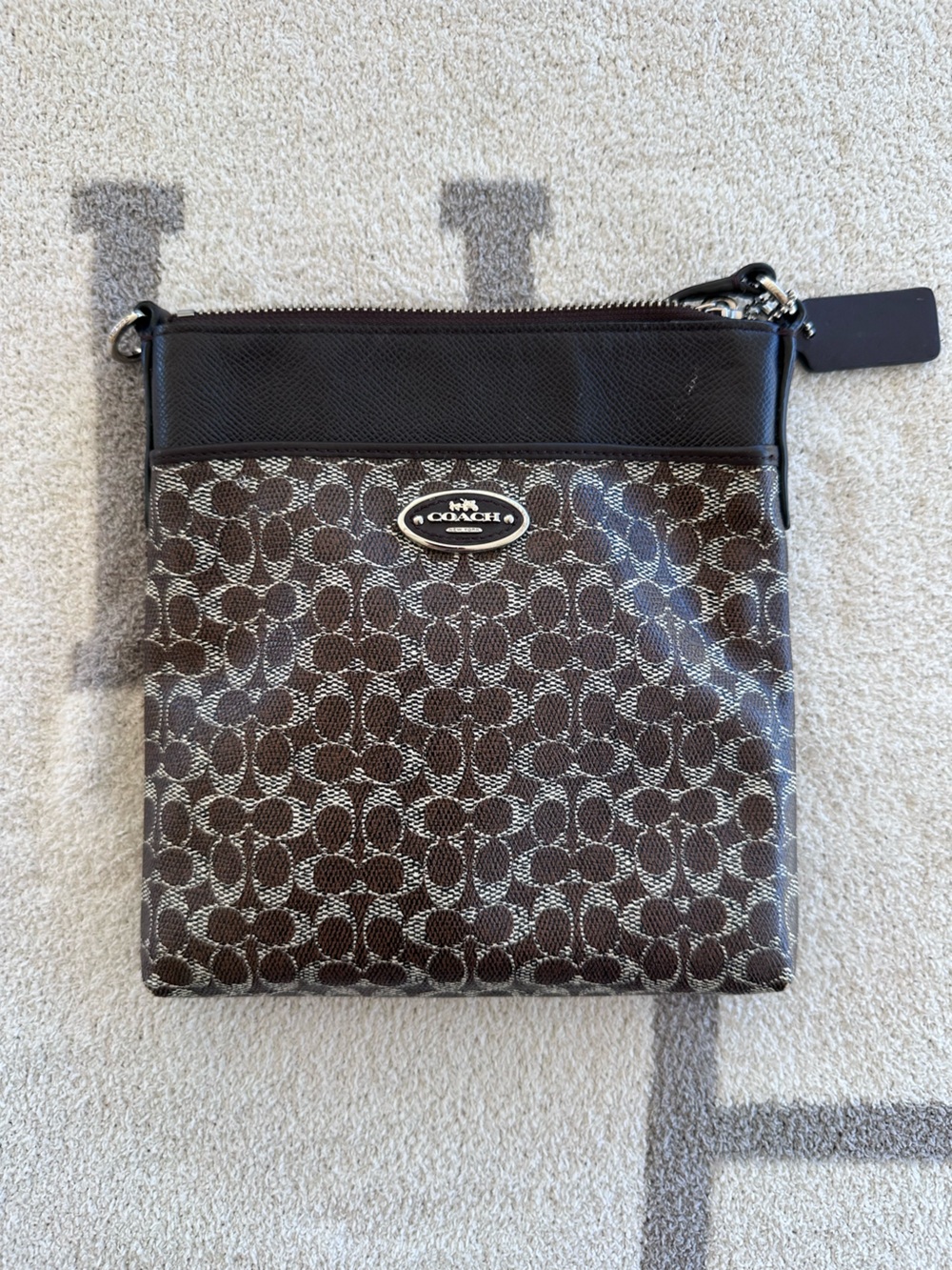 Coach Brown Signature Canvas Messenger Bag